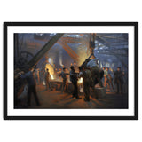 Peder Severin Kroyer (1851-1909). Danish painter. The Iron Foundry, Burmeister & Wain, 1885. thumbnail