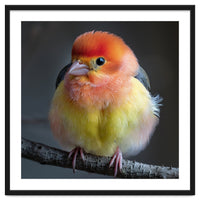 Beautiful Bird With Vibrant Orange And Yellow Plumage