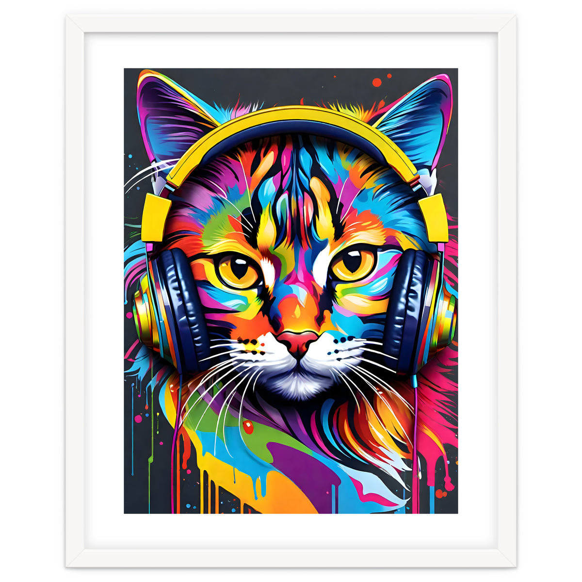Cat In Headphones
