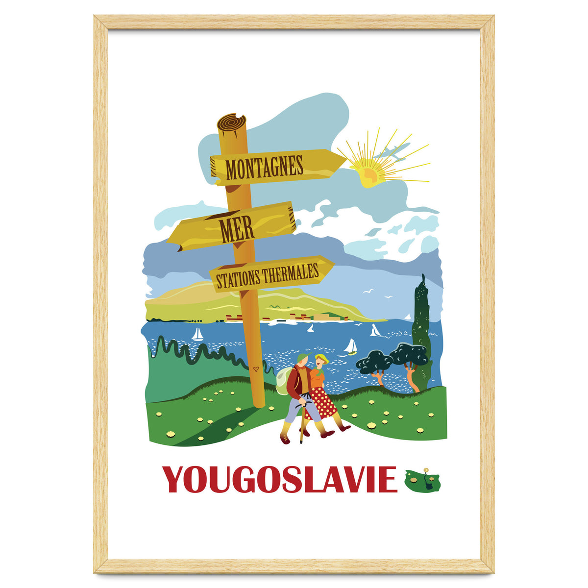 Hiking on Adriatic Coast, Yugoslavia