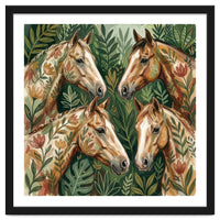 Majestic Floral Horses