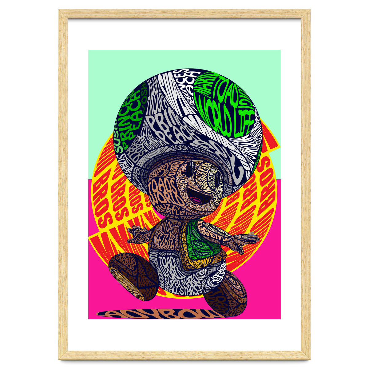 Toad Mushroom Cartoon Pop Art