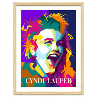 Cindy Lauper 80s Retro Singer Art WPAP