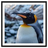 King Penguin In The Snow With Frosty Head thumbnail