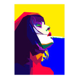 Girl Smoking Pop Art WPAP Style Illustration (Print Only) thumbnail