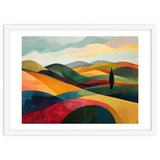 Abstract Tuscan Hills Landscape Painting thumbnail