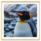 King Penguin In The Snow With Frosty Head thumbnail
