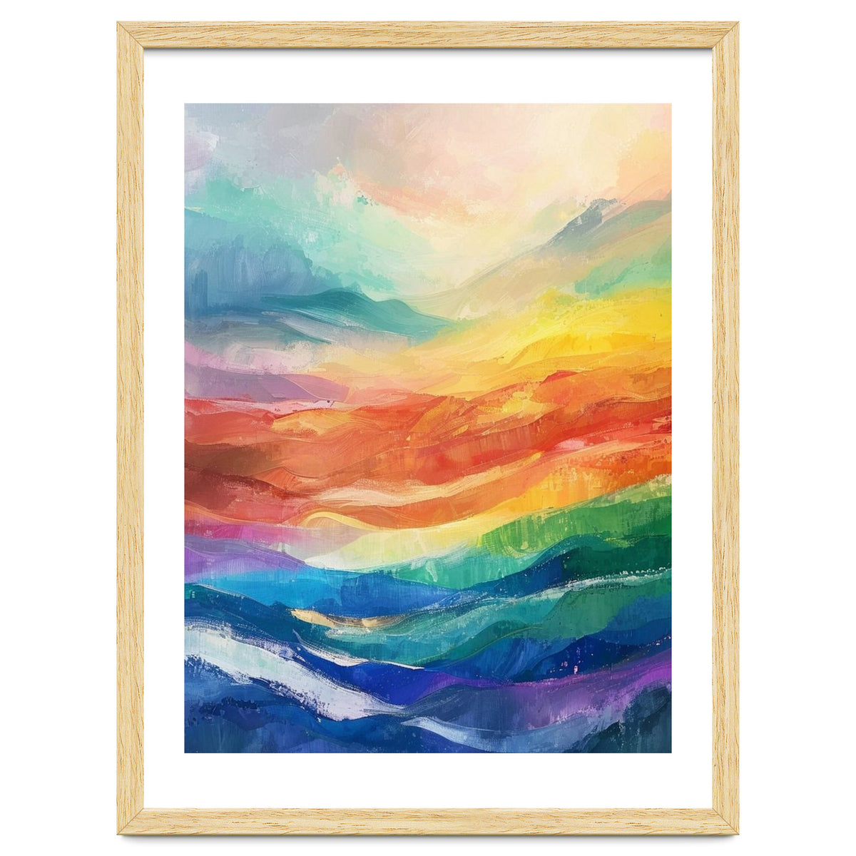Vibrant Impasto Abstract Landscape Painting