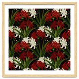 Red and White Spider Lily Flower Print Elegant Botanical Japanese Inspired Floral Artwork thumbnail