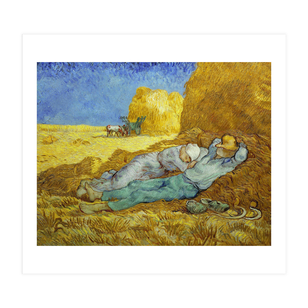 Vincent Van Gogh / 'The Siesta (after Millet)', 1889-1890, Oil on canvas, 73 x 91 cm. (Print Only)