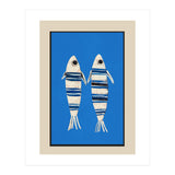 Minimal Fish On Blue (Print Only) thumbnail