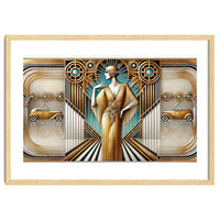 Gatsby Woman Art Deco Scene