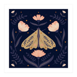 Moth And Flowers  (Print Only) thumbnail
