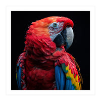 Scarlet Macaw Parrot Close Up Portrait  (Print Only)