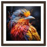 Vibrant Bird With Colorful Splatter Paint thumbnail