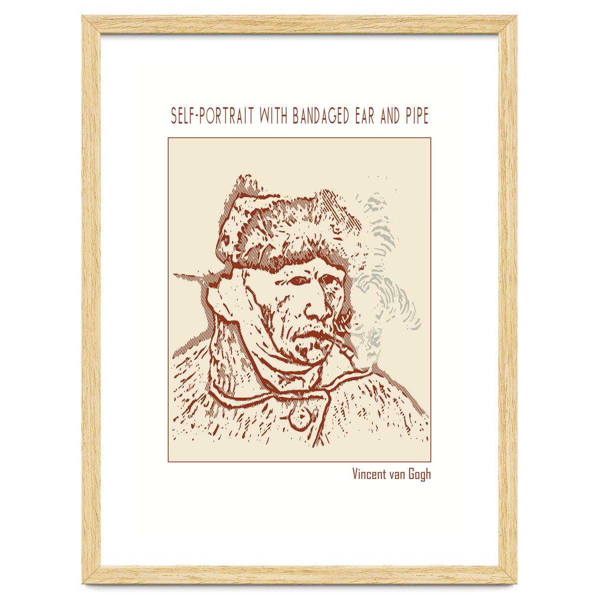 Self Portrait With Bandaged Ear And Pipe – Vincent Van Gogh