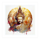 Golden Halo Buddha Portrait (Print Only) thumbnail