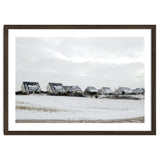 Snow covered houses on the hill thumbnail