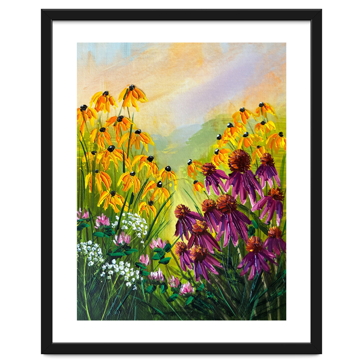 Impasto Wildflower Meadow Painting