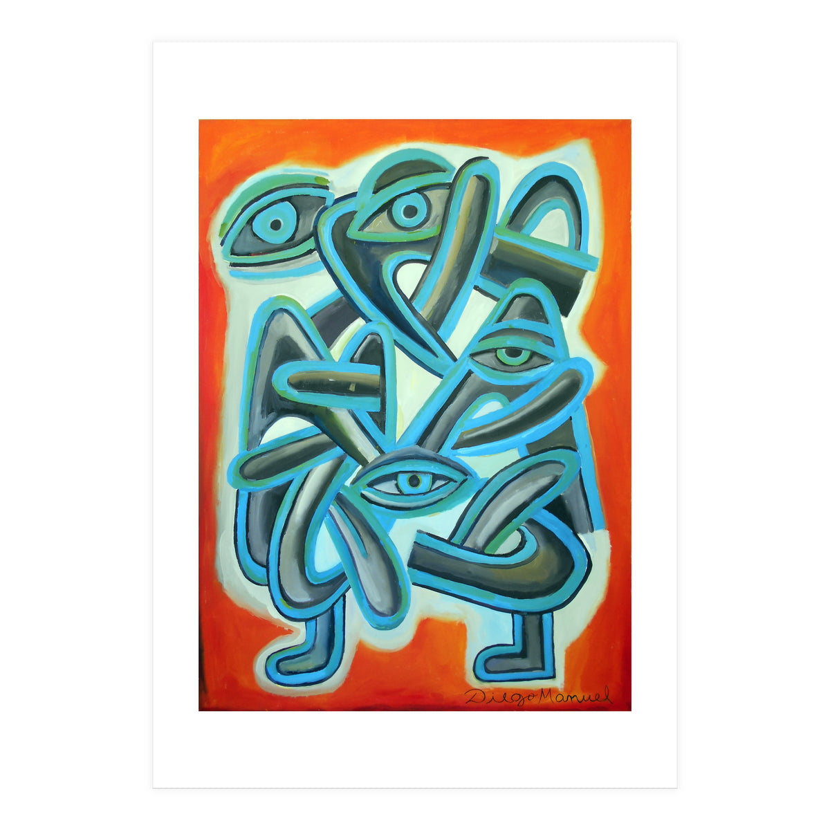 Graffiti Con Ojos Y Lenguas (Print Only)