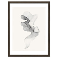 Abstract Black And White Swirling Lines Flowing Form