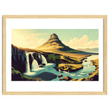 Vintage Iceland, Kirkjufell Mountain Poster thumbnail