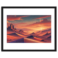 Vintage Chile, Atacama Desert Sunset Poster