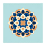 Mandala flower - orange and blue (Print Only) thumbnail