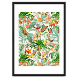 Birds And Butterflies In Tropical Jungle thumbnail