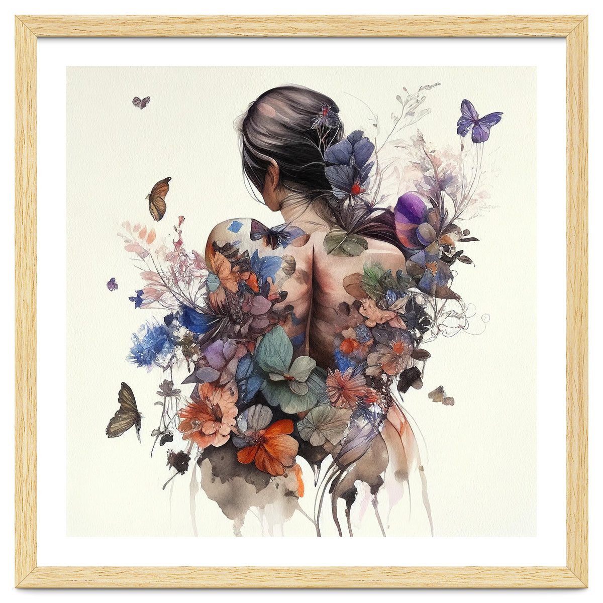 Watercolor Butterfly Bouquet