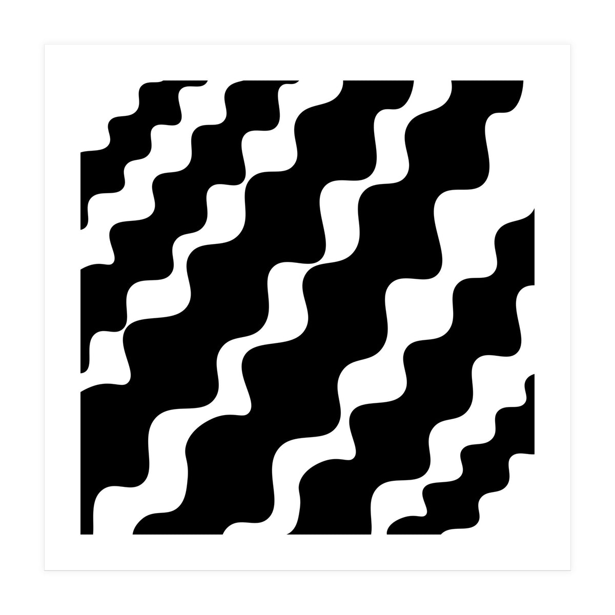 Black Wavy Pattern (Print Only)