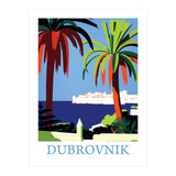 Dubrovnik, The Fortress and Palm Trees (Print Only) thumbnail