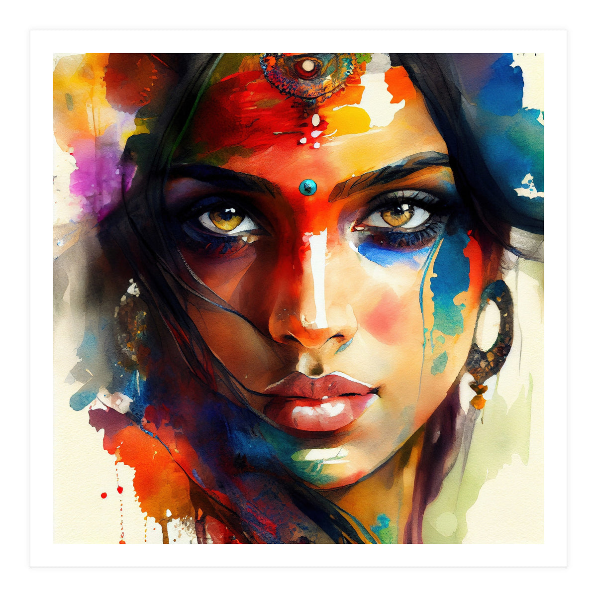Radiant Bindi Hindu Portrait (Print Only)