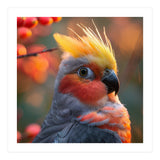 Close Up Portrait Of A Cockatiel Bird (Print Only) thumbnail