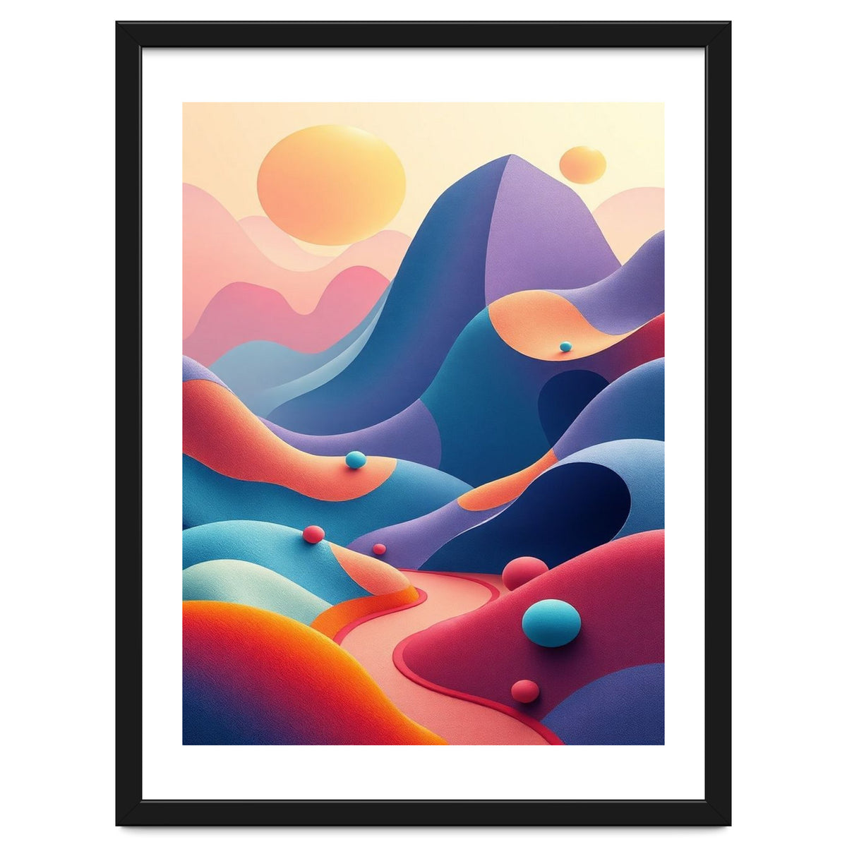 Colorful Surreal Dreamscape Digital Art