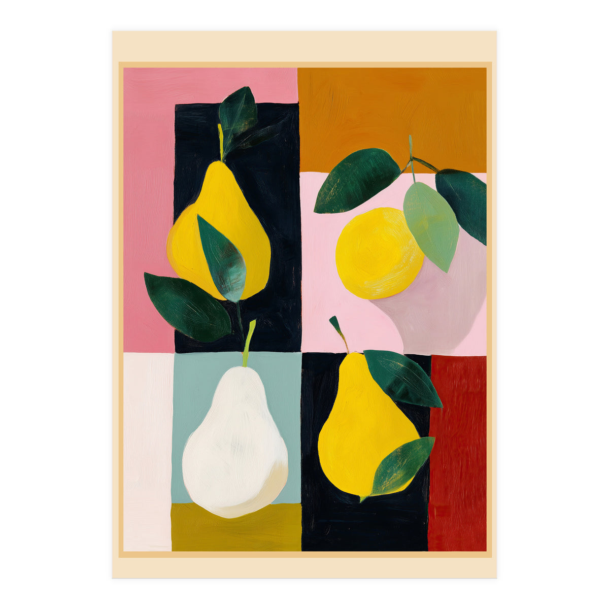 Modern Pears Still Life I (Print Only)