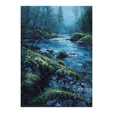 The Cerulean Current: A Whispering Flow Through the Moss (Print Only) thumbnail