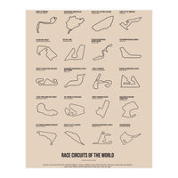 Grand Prix Formula One Circuits Racing Car (Print Only)