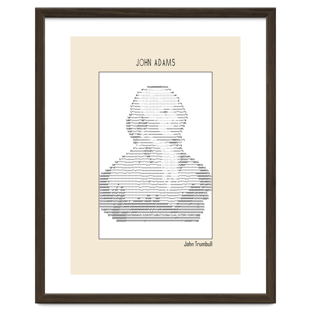 John Adams – John Trumbull (ascii Art)