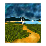 Great Egrets On Honeymoon Island, Heron Wildlife Painting Nature Landscape, Travel Dark Scenic Birds Love Animals Lake Bohemian (Print Only) thumbnail