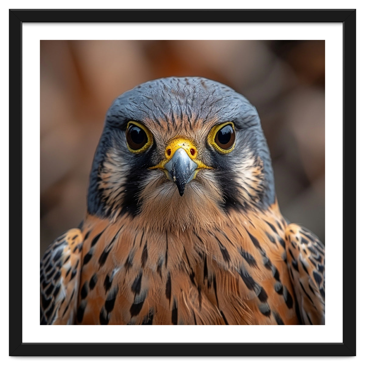 Close Up Kestrel Falcon Bird Portrait Majestic