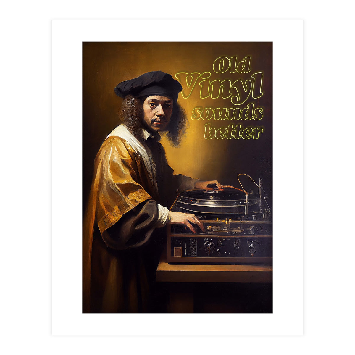 Old Vinyl sounds better (Print Only)