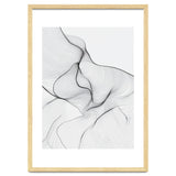 Abstract Black And White Flowing Lines Organic Form thumbnail