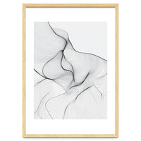 Abstract Black And White Flowing Lines Organic Form