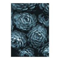 Succulent Plant Blue Ii (Print Only)