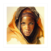 Watercolor Tuareg Woman #11 (Print Only)