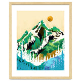 Grass Is Greener Wherever It Is Loved Positivity Nature Landscape Snow, Winter Mountains Painting Forest, Wild Travel Adventure thumbnail