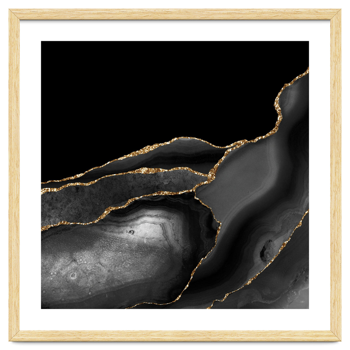 Black & Gold Agate Texture 04