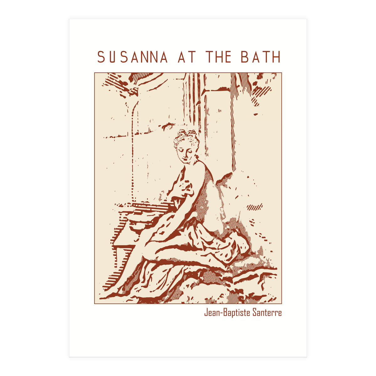 Susanna At The Bath – Jean Baptiste Santerre (Print Only)
