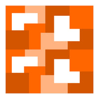 Orange Abstract Square Tiles (Print Only)